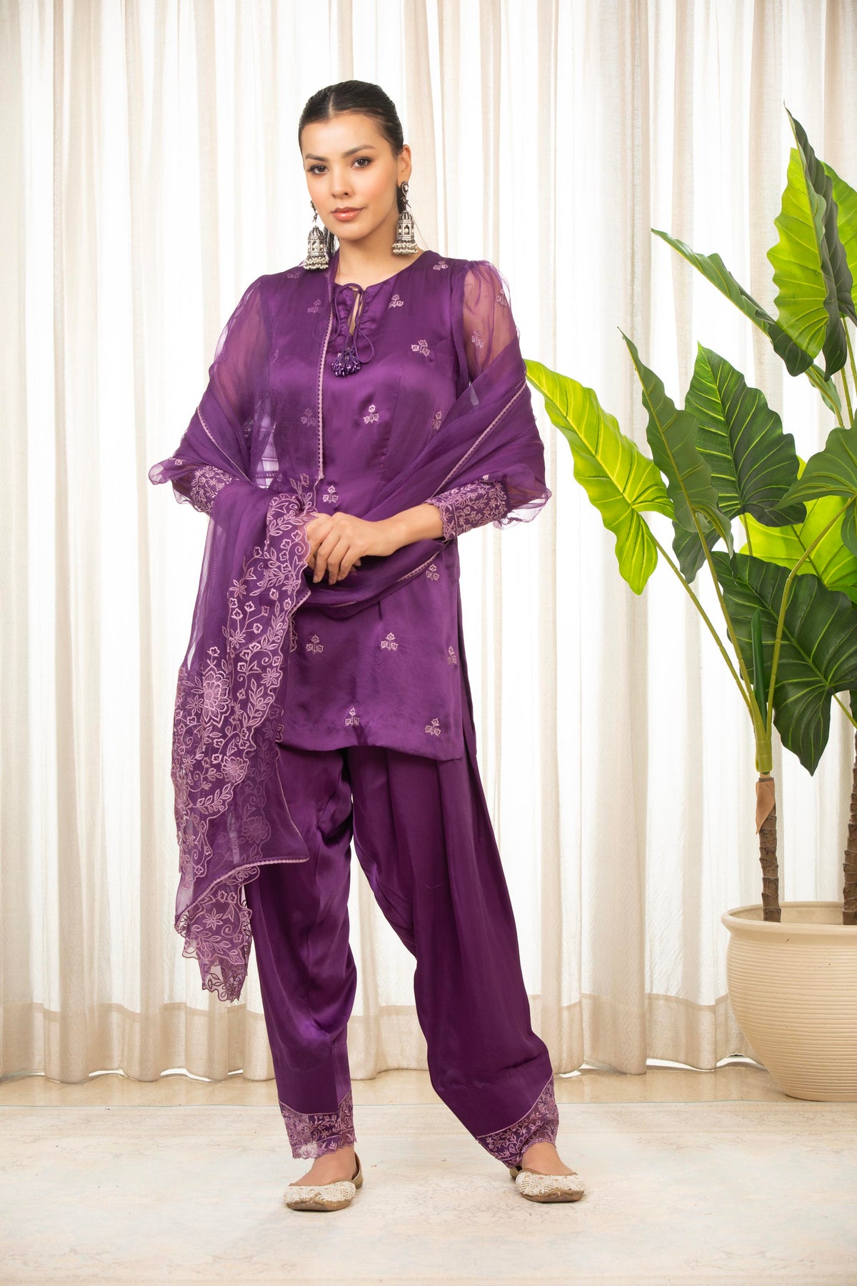 Purple Kurta Set