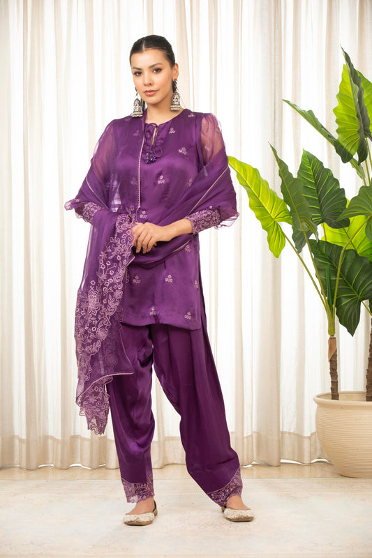 Purple Kurta Set