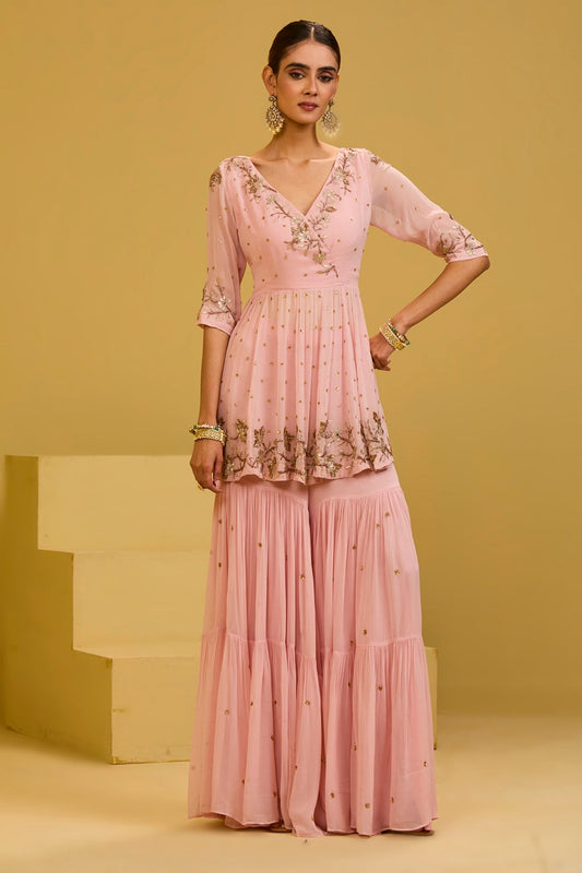 Baby Pink Sharara Set