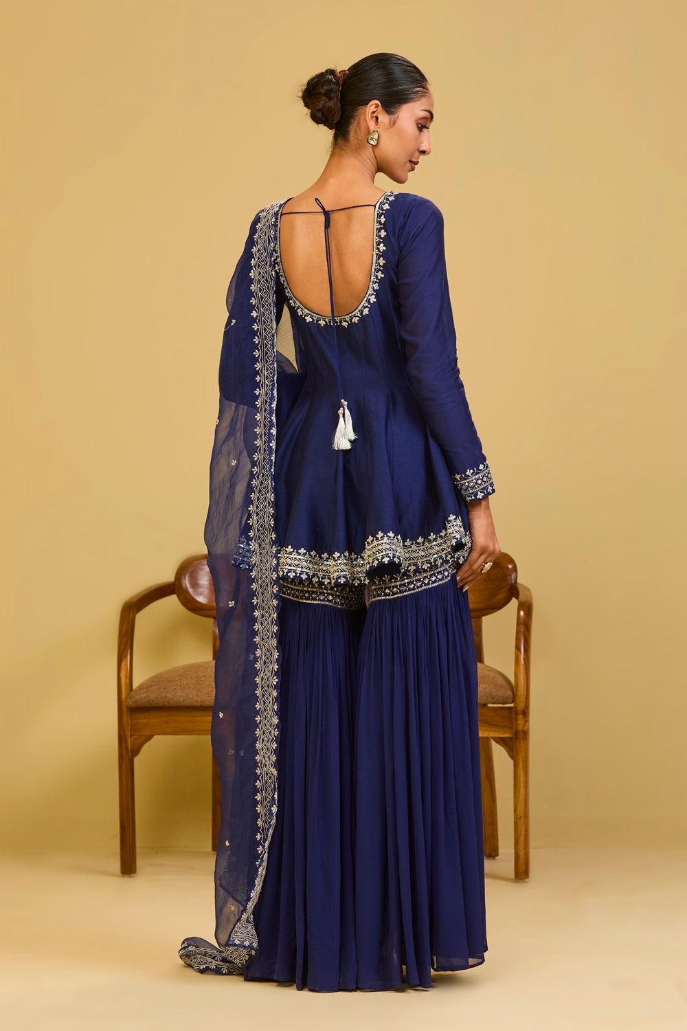 Blue Peplum Set
