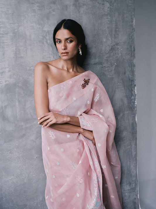 The Lexi Saree In Peach