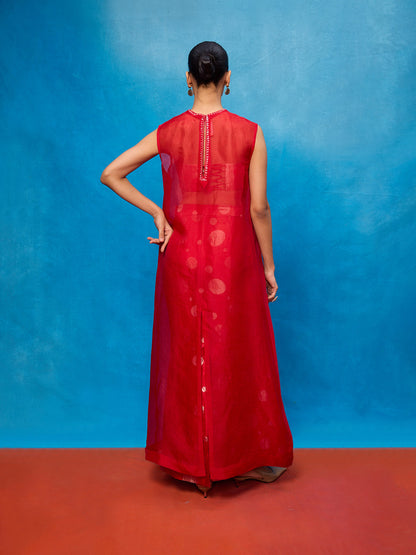 Handwoven Red Silk Banarasi Suit