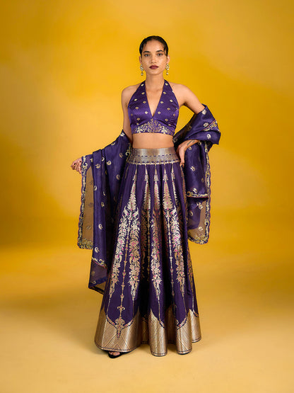 The Midnight Orchid Lehenga