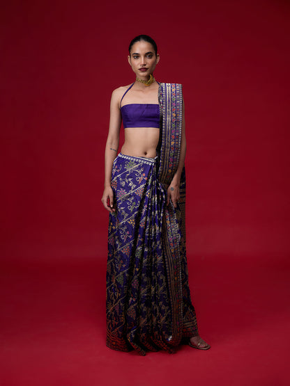 The Purple Eclipse Saree