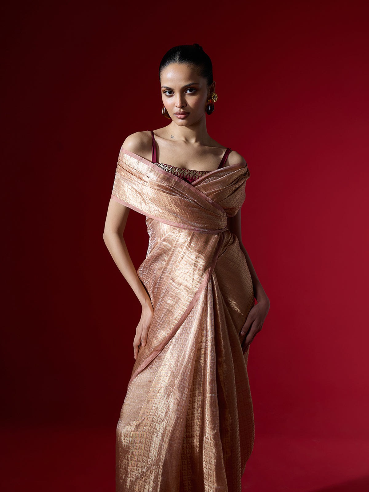The Champagne Fizz Saree