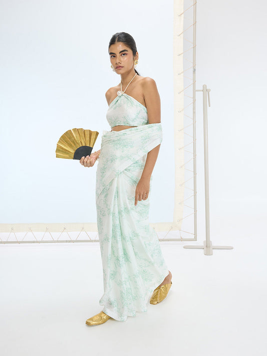 The Ruby Saree In Green
