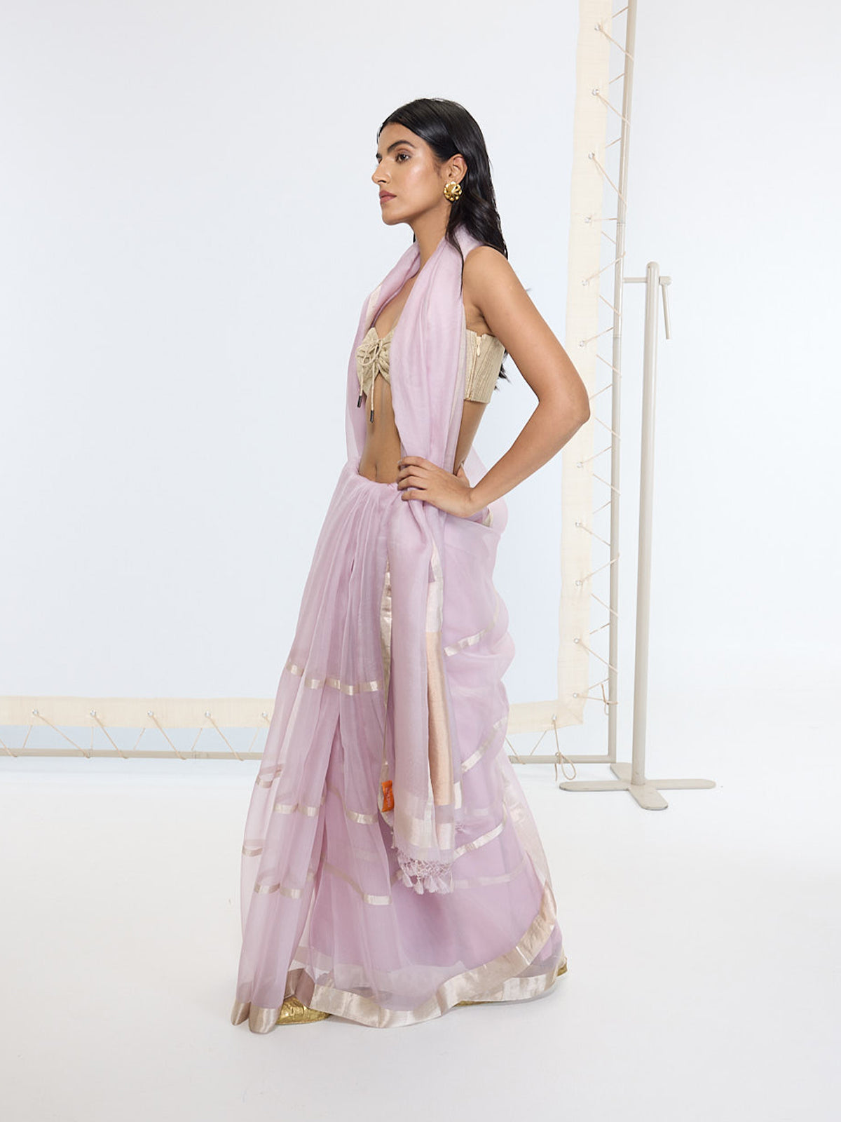 Handwoven Dusty Grape Saree