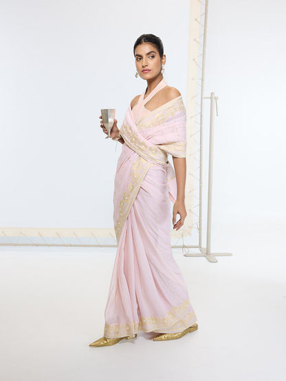 Handwoven Dusty Peach Saree