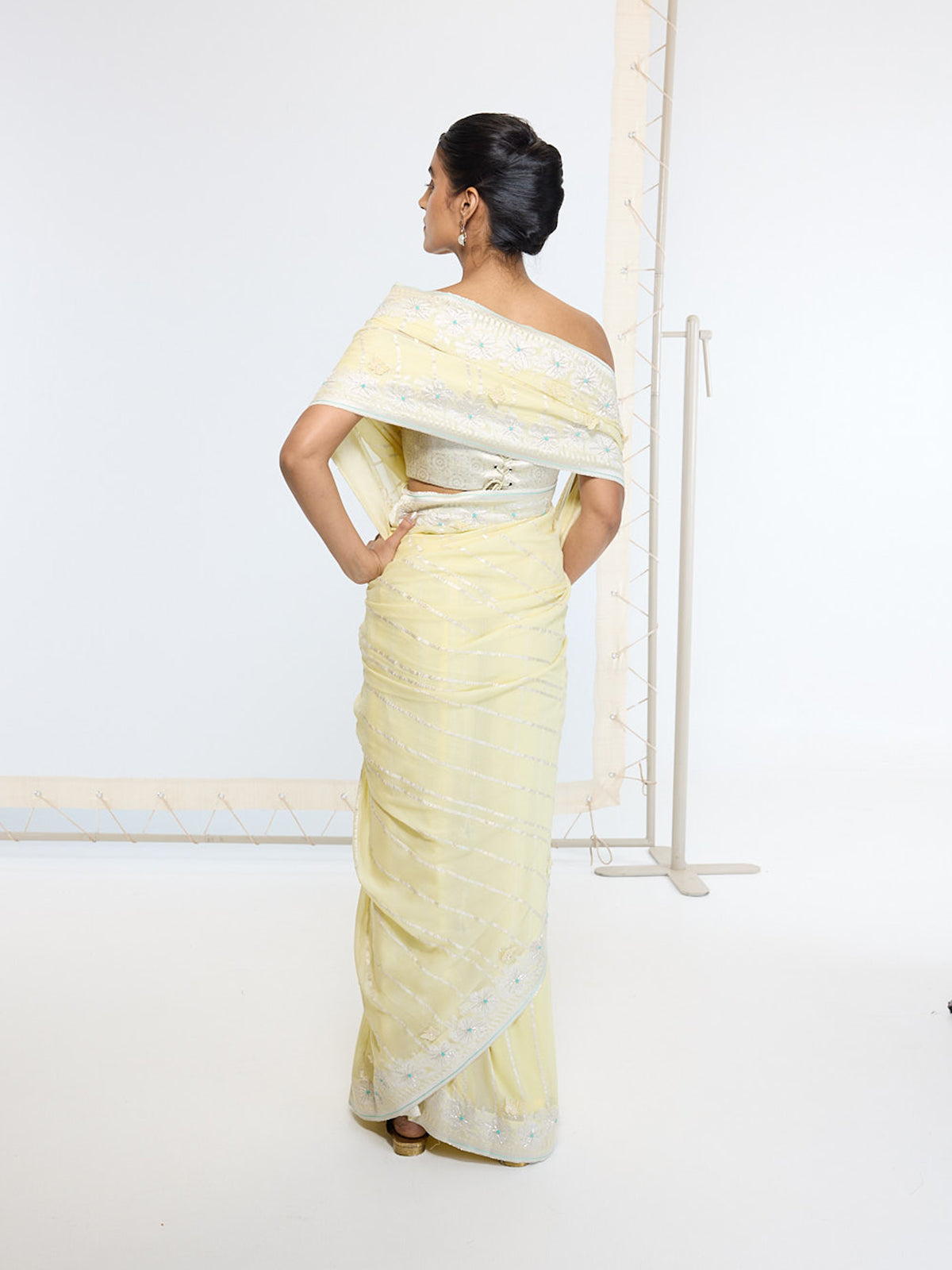 Handwoven Lemon Yellow Saree