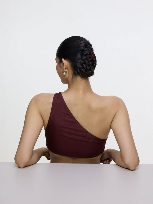 Handwoven Burgundy Blouse