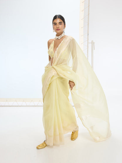 The Serena Saree In Lemon