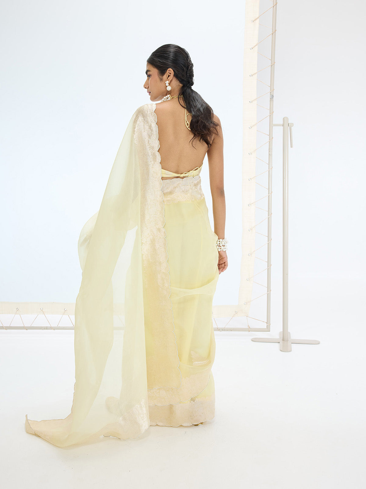 The Serena Saree In Lemon