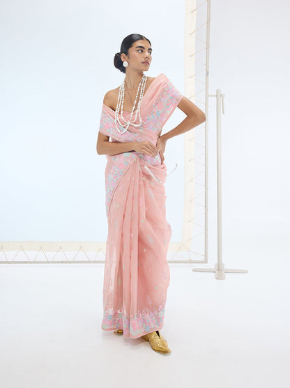 The Lexi Saree In Peach