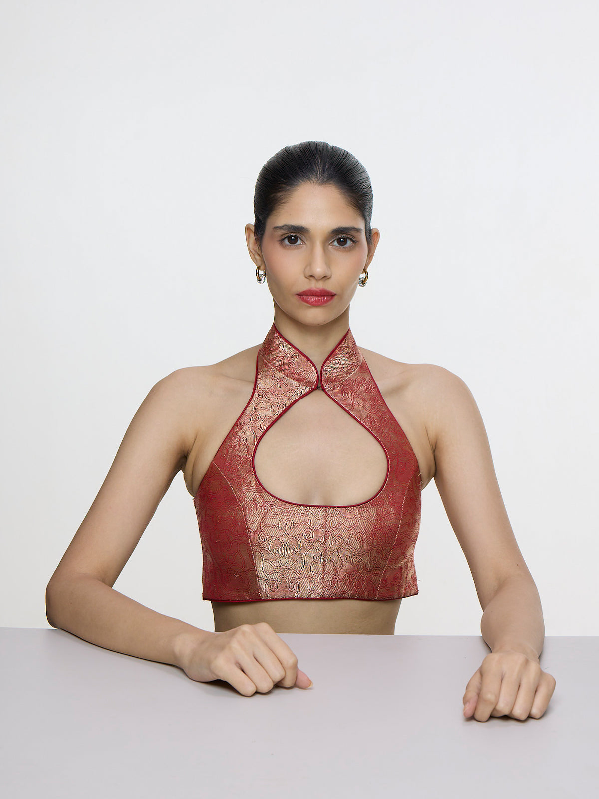 Handwoven Crimson Red Blouse