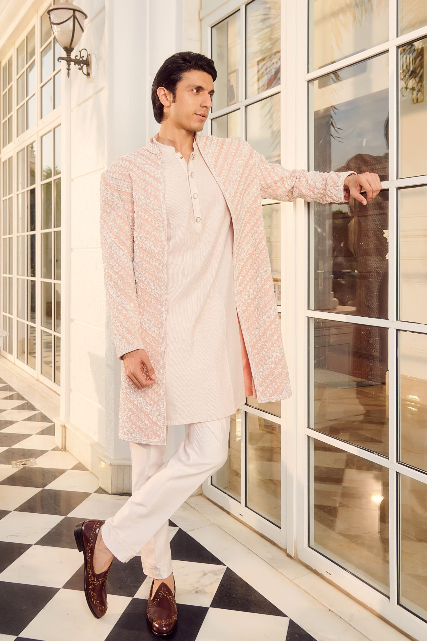 Pink Designer Sherwani
