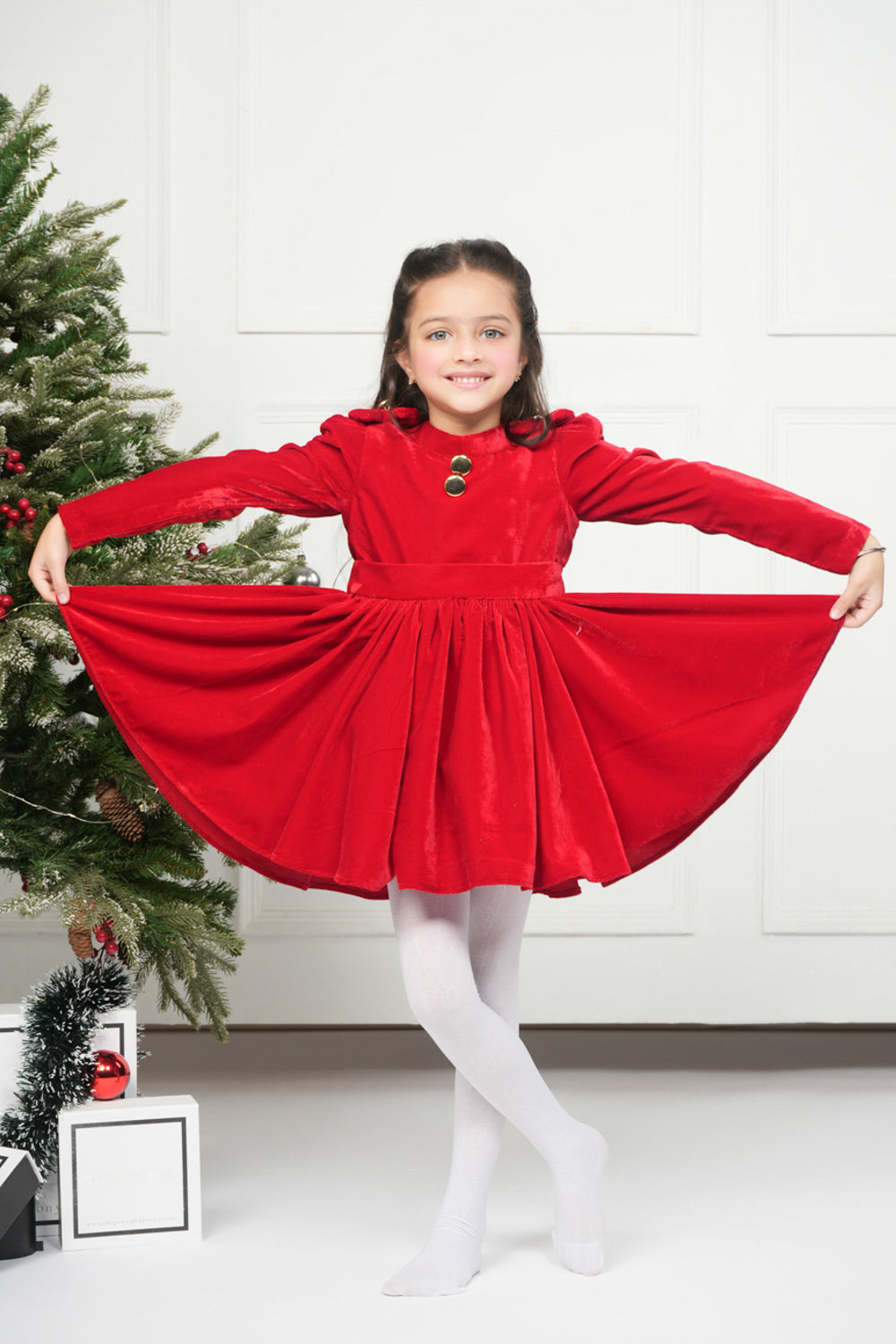 RED VELVET DRESS