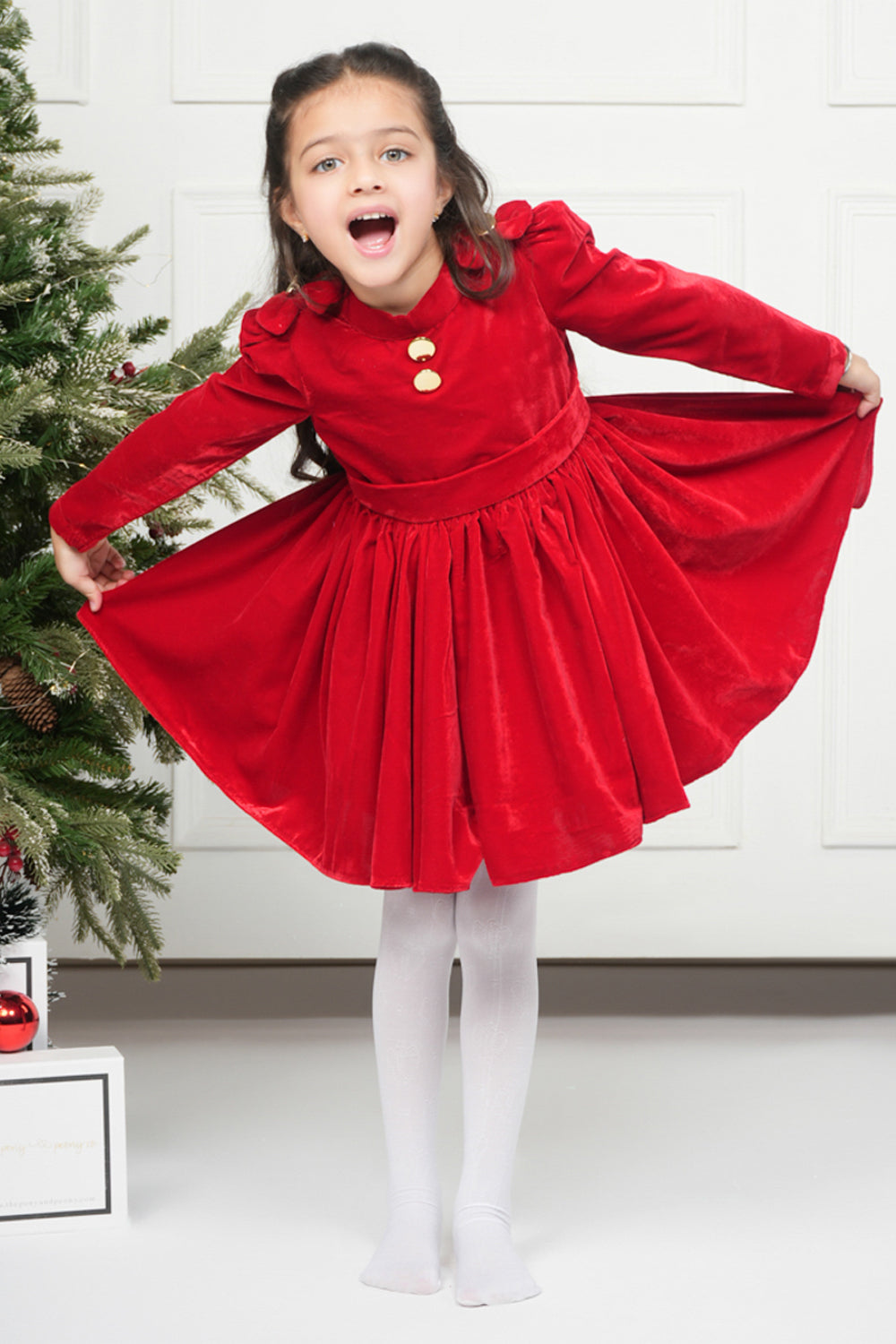 RED VELVET DRESS