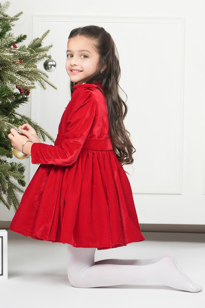 RED VELVET DRESS