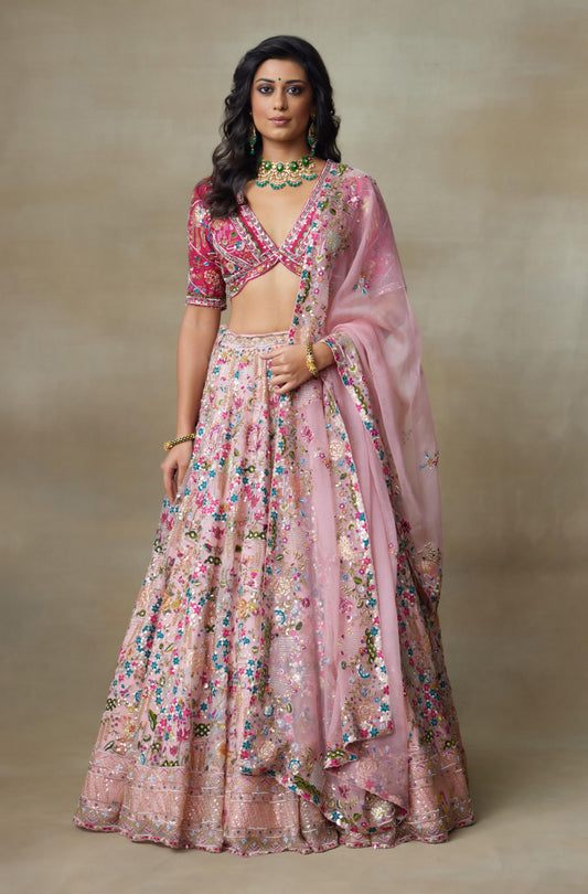 FLAMINGO LEHENGA SET