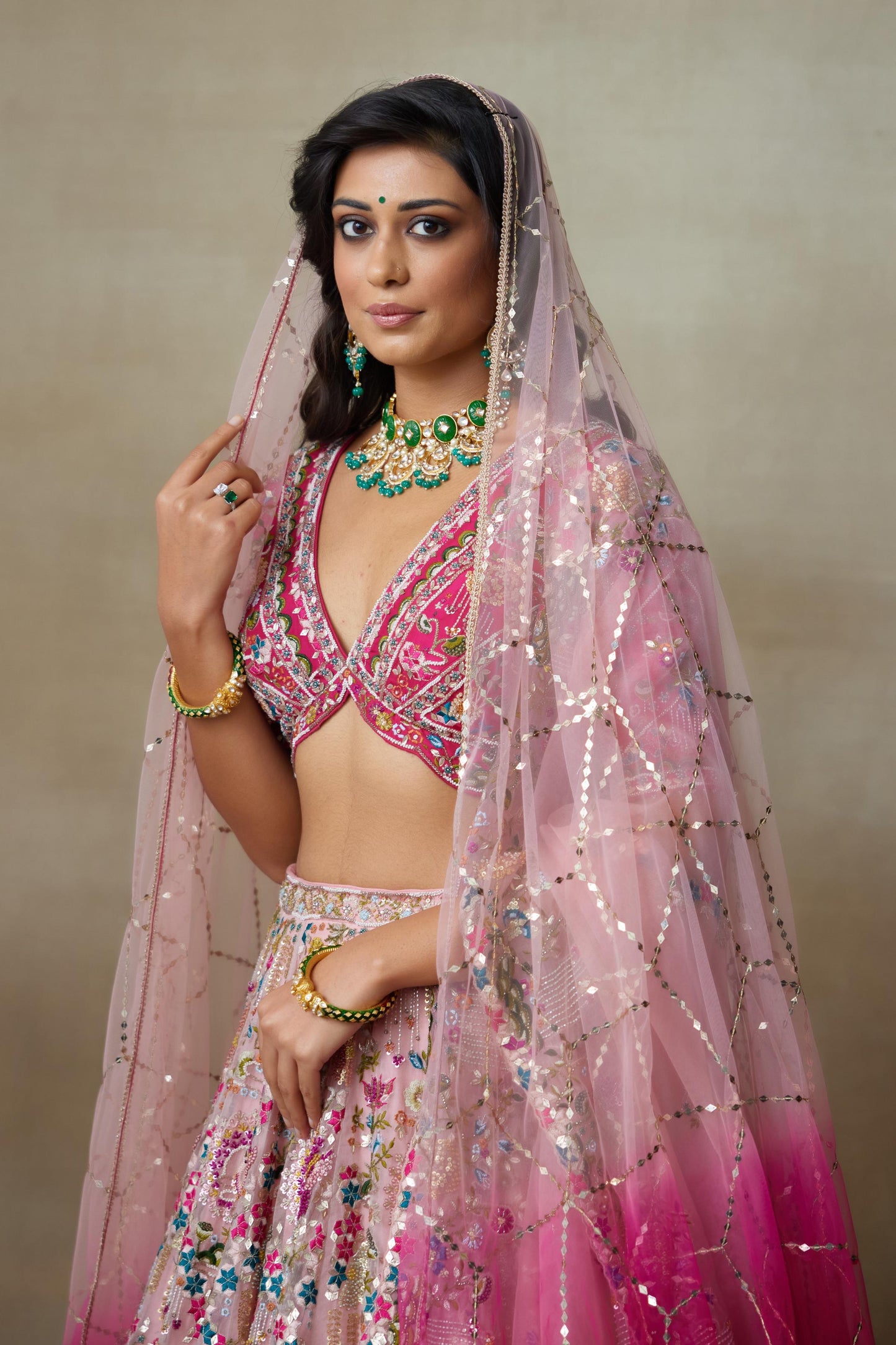 FLAMINGO LEHENGA SET