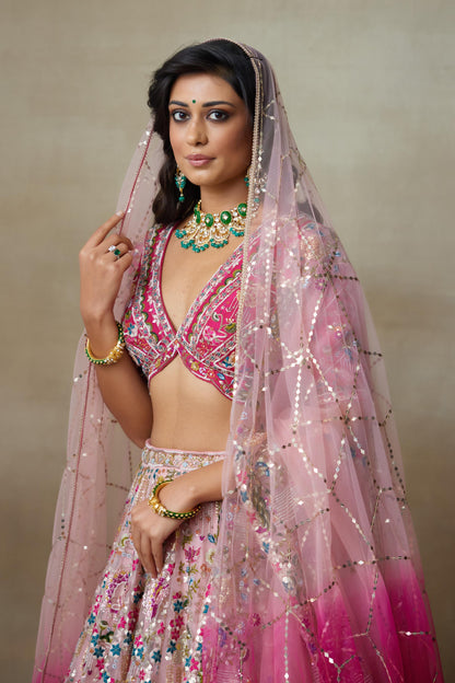 FLAMINGO LEHENGA SET