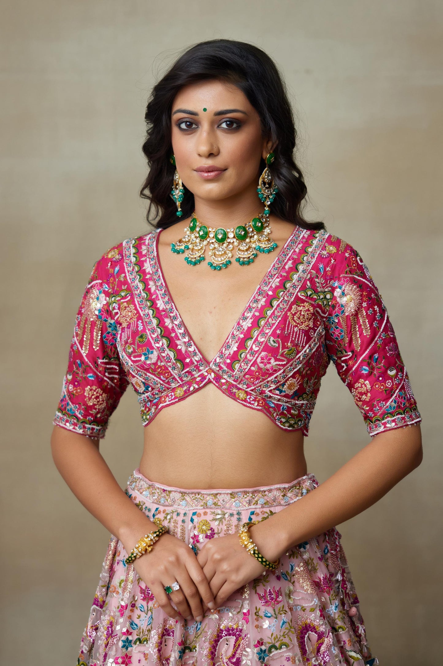 FLAMINGO LEHENGA SET