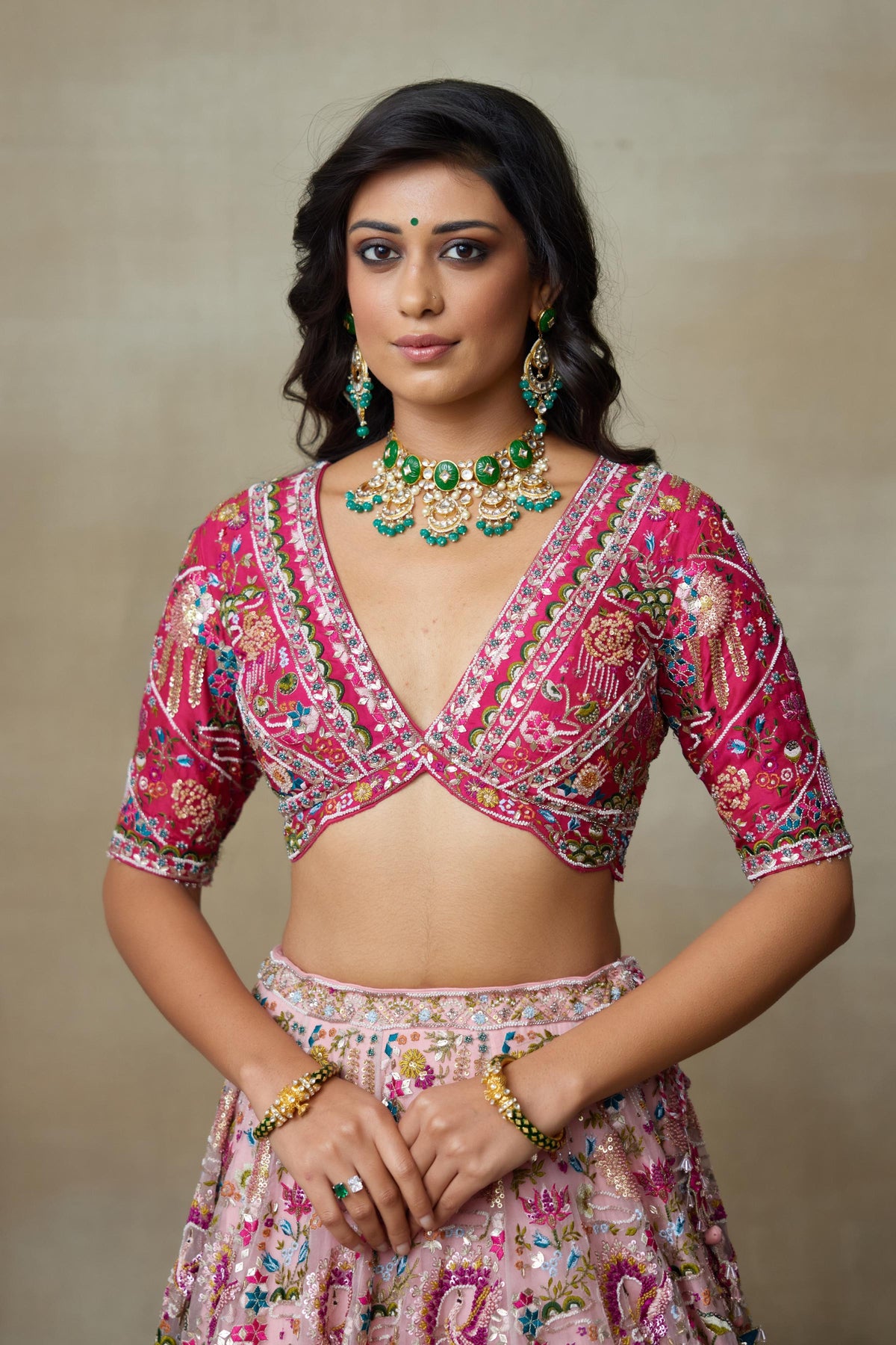 FLAMINGO LEHENGA SET