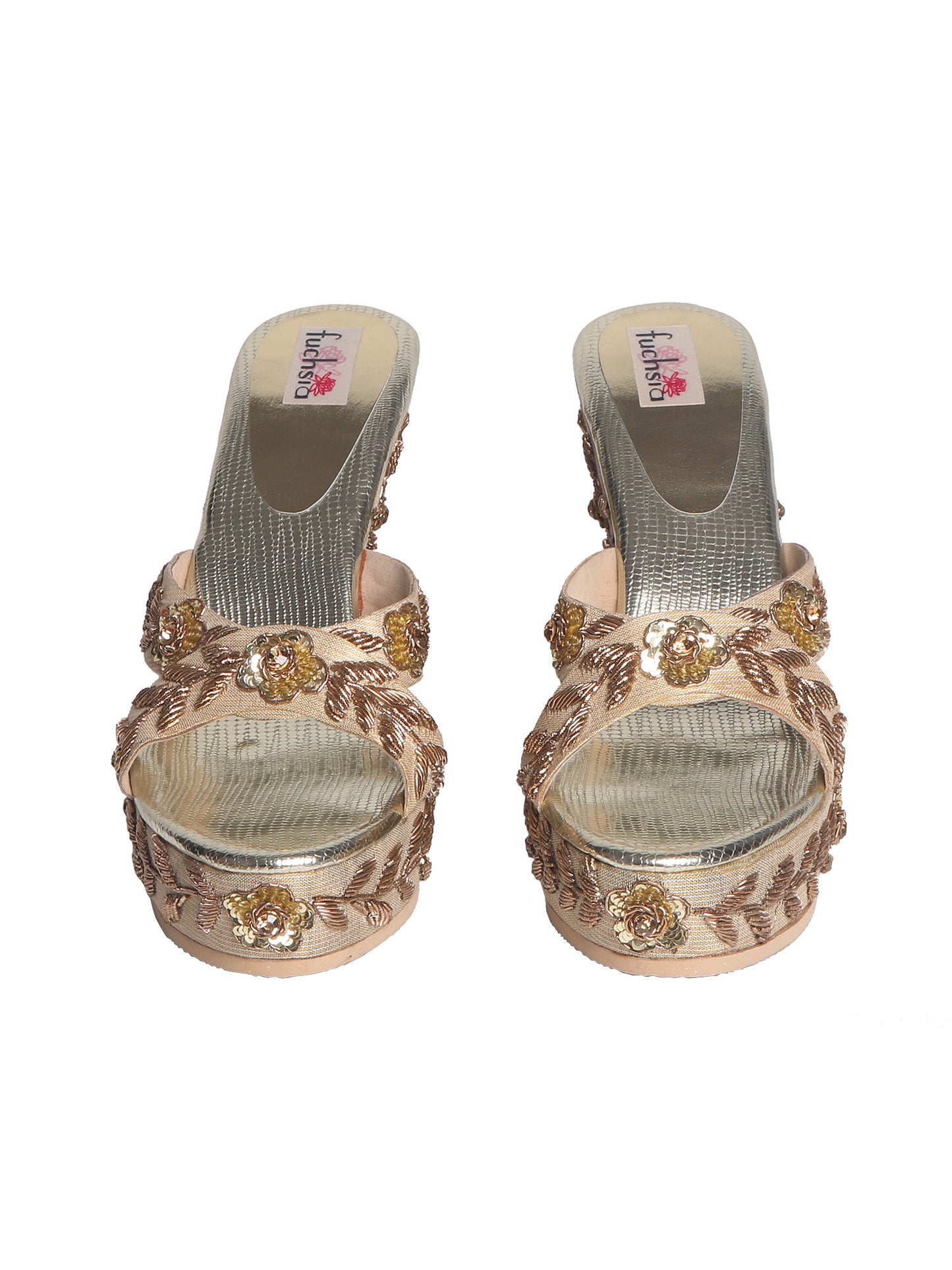 GOLD ROYAL BRIDE HEEL COVER