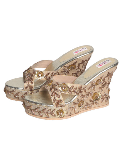 GOLD ROYAL BRIDE HEEL COVER