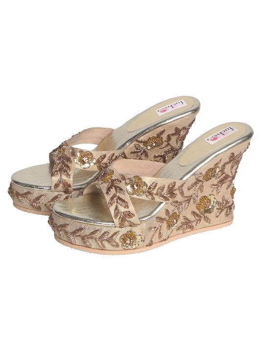 GOLD ROYAL BRIDE HEEL COVER