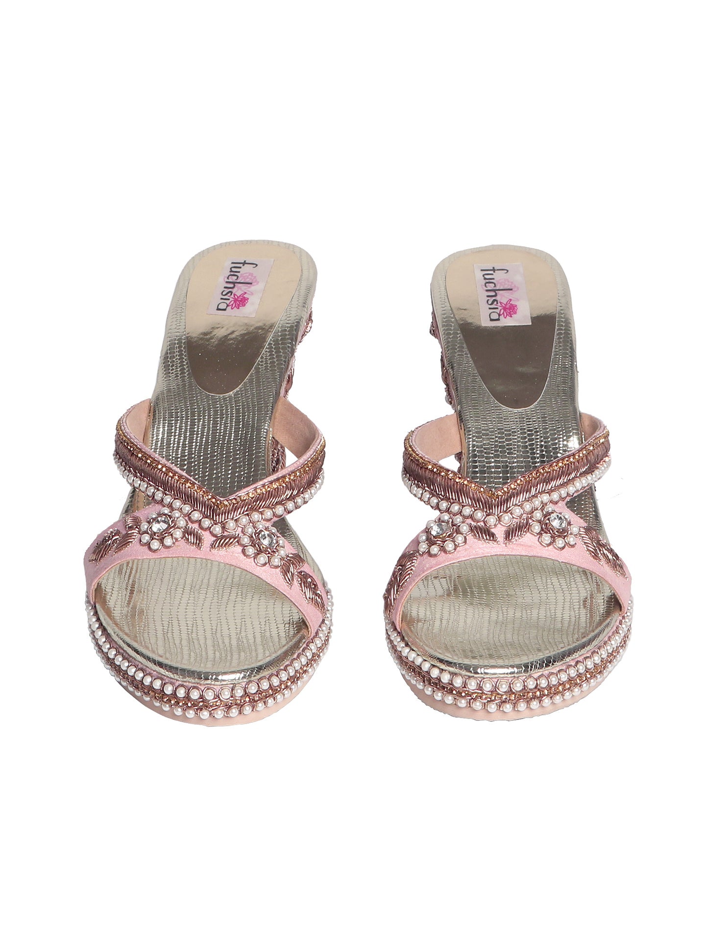 PEACH PEONIES HEEL COVER