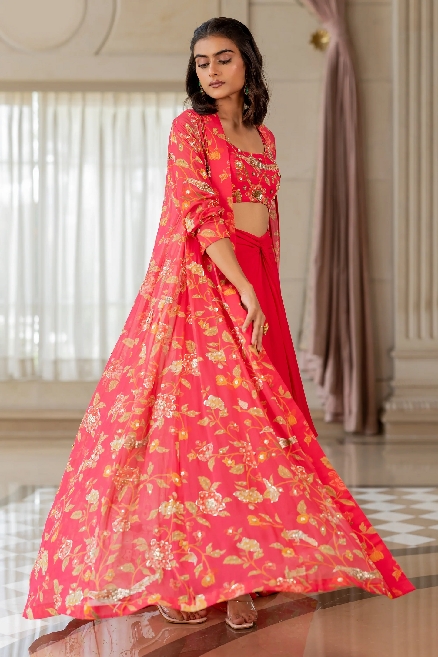 HALIMA JACKET SET – PEONY PINK