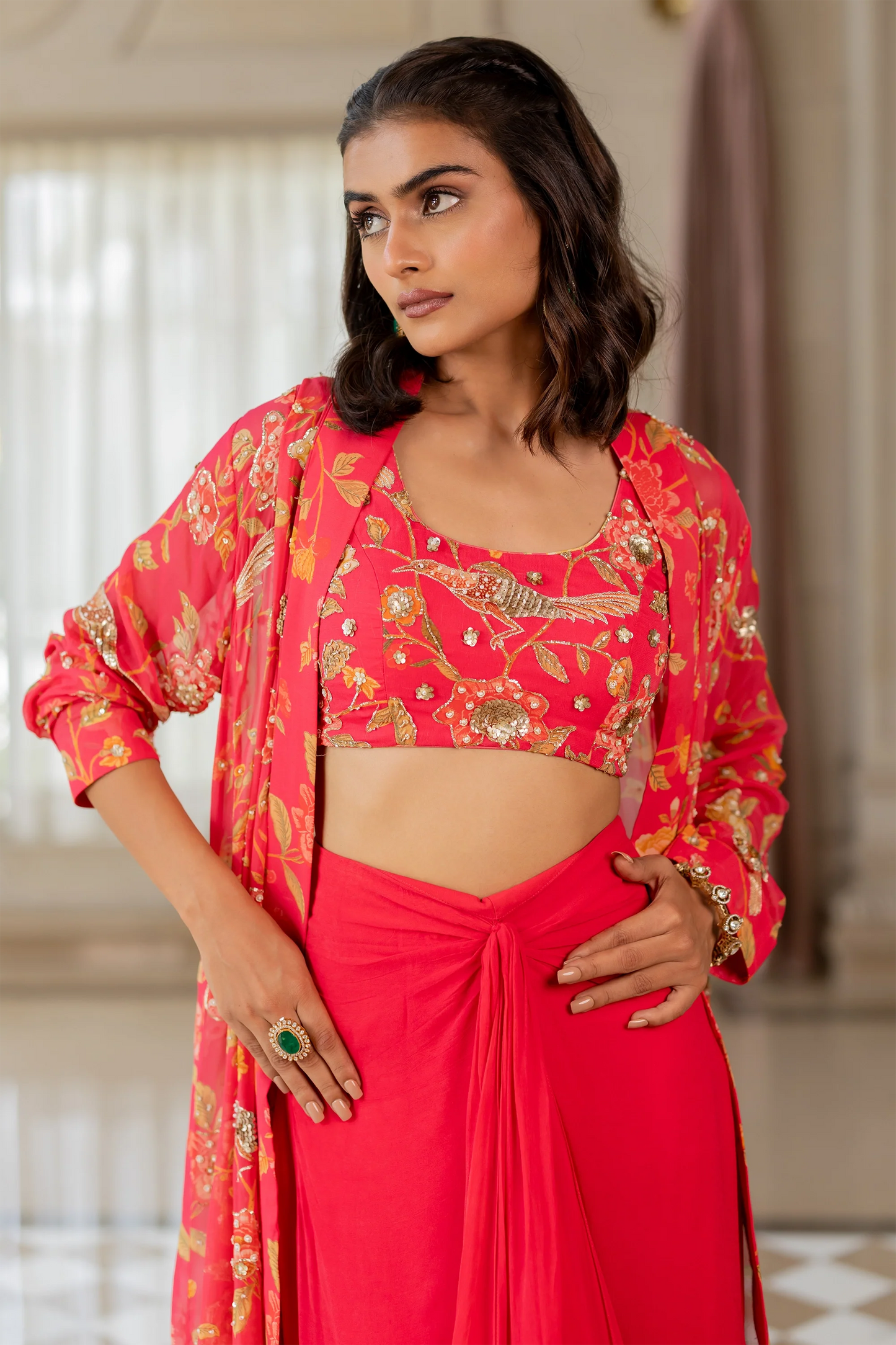 HALIMA JACKET SET – PEONY PINK