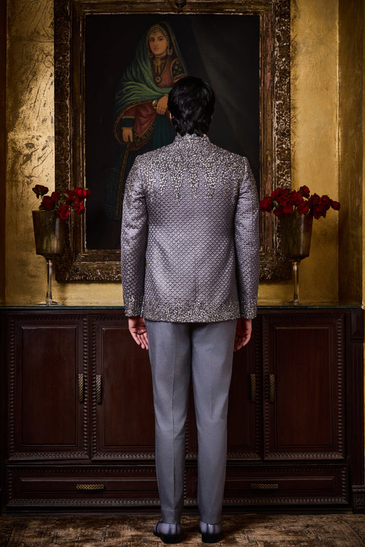 Grey Jodhpuri Set