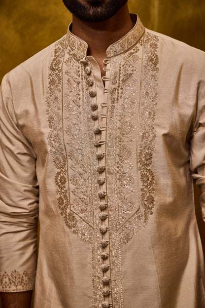 Beige Kurta Patiala Salwar Set