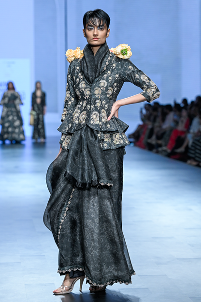 FAYE SAREE JACKET SET