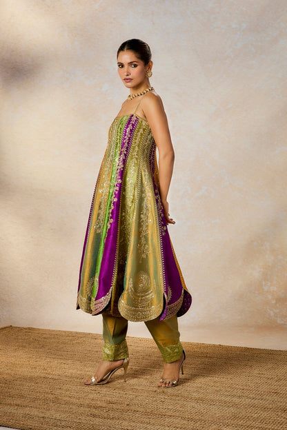 The Paan Pista Anarkali Set