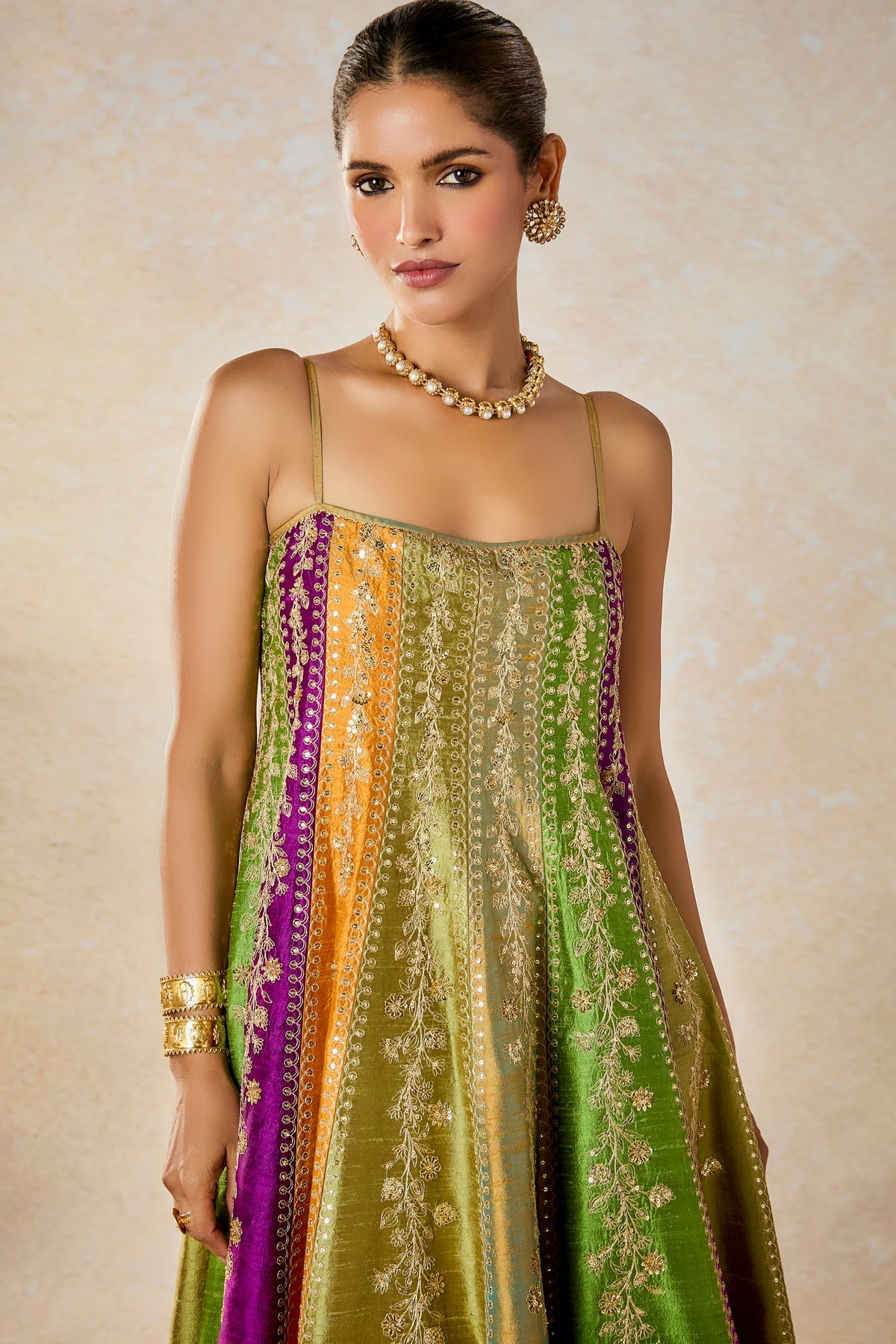 The Paan Pista Anarkali Set
