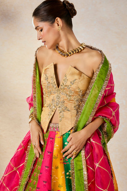 The Rainbow Barfi Lehenga