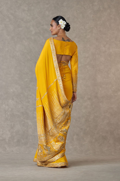 Yellow Son Patti Saree