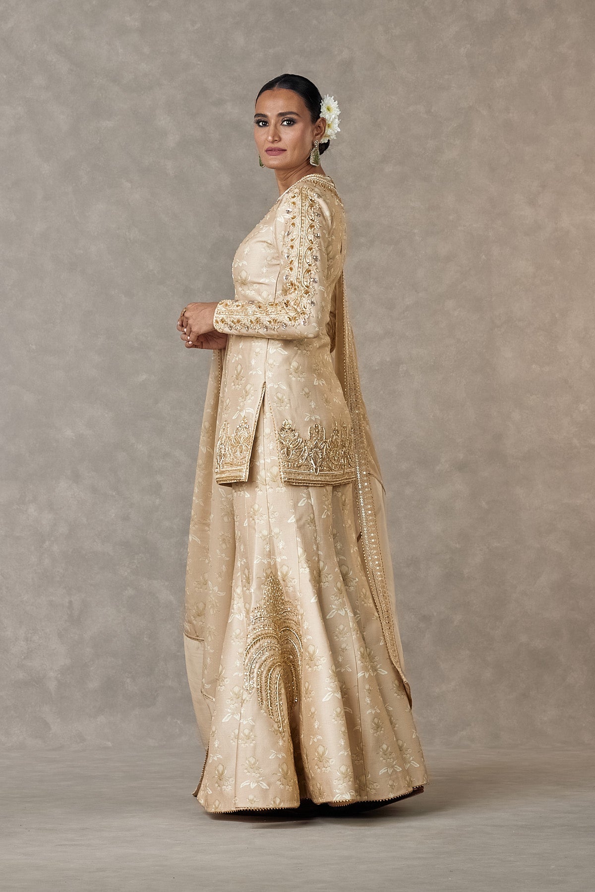 Beige Narangi Bagh Sharara Set