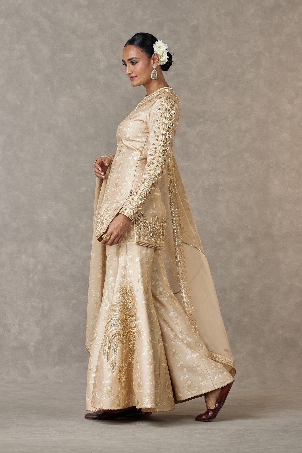 Beige Narangi Bagh Sharara Set