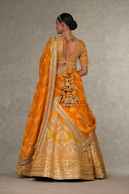 Rust Narangi-Bagh  Lehenga
