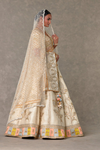 Ivory Anar-Phool Lehenga