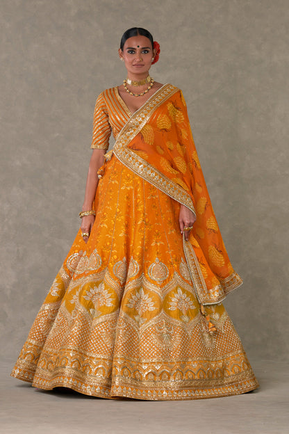 Rust Narangi-Bagh  Lehenga