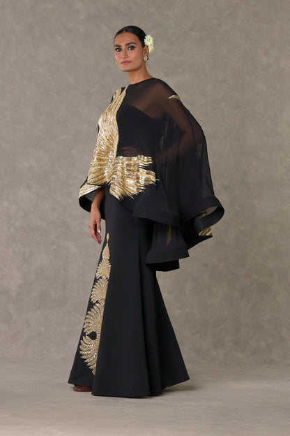Black Son-Chidiya Cape Set