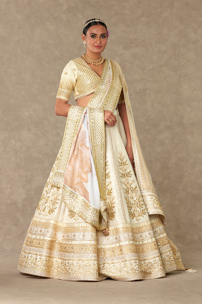 Ivory Neel-Kamal Lehenga Set