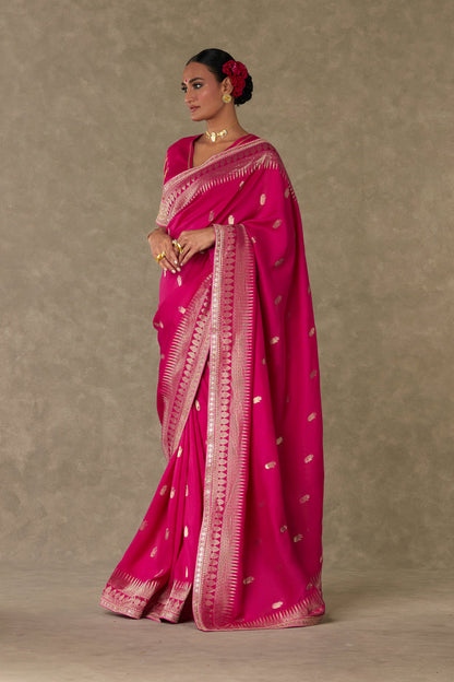 Magenta Haath Phool Saree