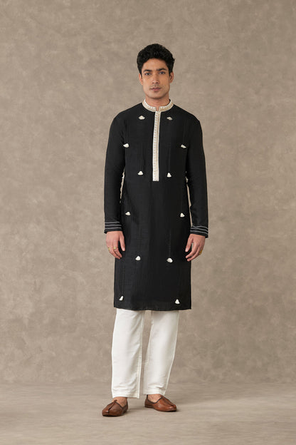 Black Tassel Kurta Set