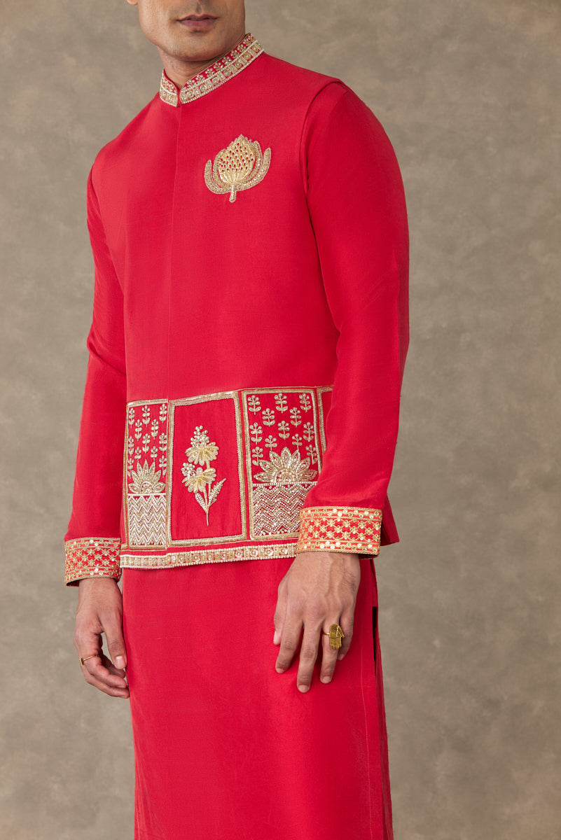 Red Anar Kurta